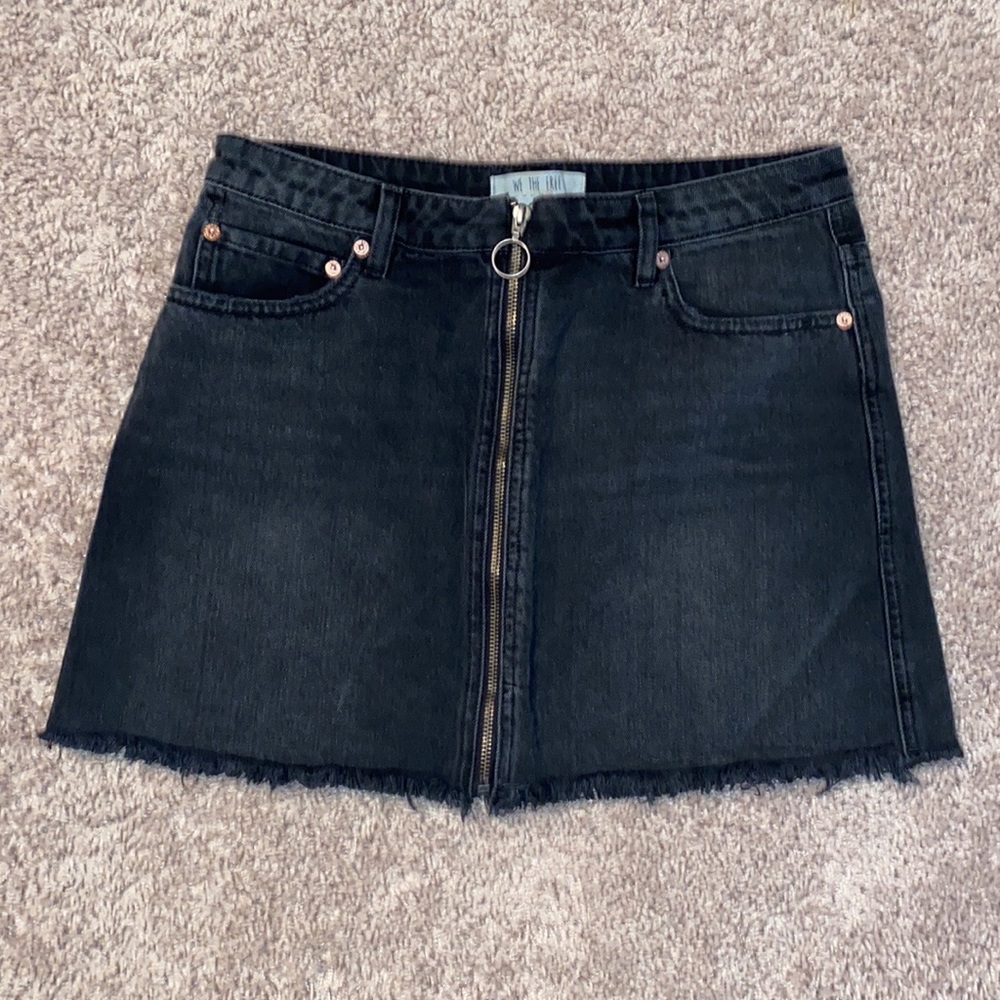 Black denim, free people skirt. Size 29